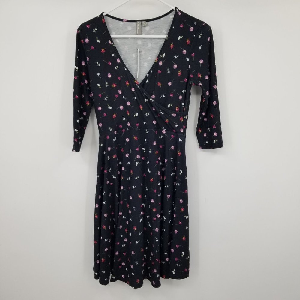 NWT‎ Asos Maternity Floral 3/4 Sleeve Women's V Neck Dress Size 2